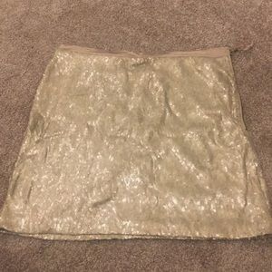 BEDO taupe sequin mini skirt- worn once